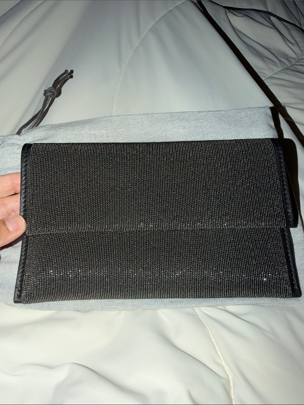 Brunello Cucinelli minoli clutch with thin chain